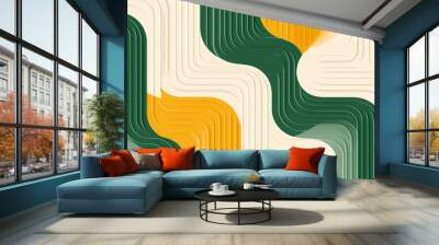 **Minimalistic tilable patterns with fine lines and simple elements in mustrd and green --ar 16:9 --p zy6uxk3 --v 6.1** - Image #2 <@1193623881555128483> Wall mural